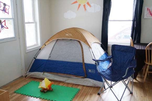 Yup! That's a tent in our dining room!