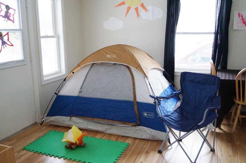 Yup! That's a tent in our dining room!